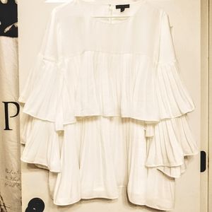 Lane Bryant Pleated Ruffle Blouse Size 20